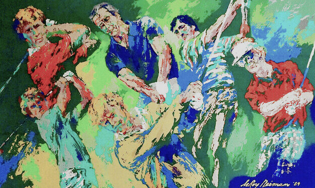 Golf Winners PP 1984 - Huge - Golf Celebrities by LeRoy Neiman