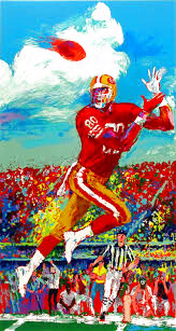 Jerry Rice Limited Edition Serigraph 45x27 by LeRoy Neiman - For Sale ...