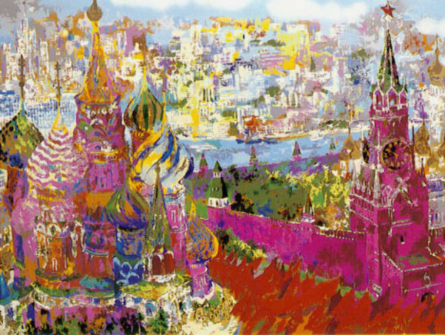 Red Square Panorama (Russia) 1977 - Moscow, Russia by LeRoy Neiman