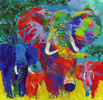 Elephant Charge 1999 Limited Edition Print - LeRoy Neiman Elephant Charge 1999 Limited Edition Print - LeRoy Neiman