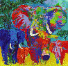 Elephant Charge 1999 Limited Edition Print by LeRoy Neiman - 0