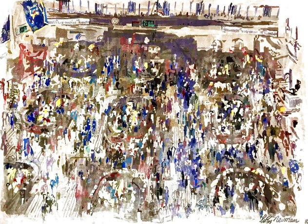 New York Stock Exchange Silk Tapestry 1988 - NYC by LeRoy Neiman