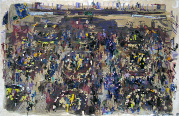New York Stock Exchange Silk Tapestry 1988 Limited Edition Print - LeRoy Neiman New York Stock Exchange Silk Tapestry 1988 Limited Edition Print - LeRoy Neiman