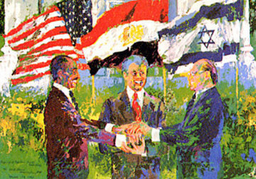 Egyptian Israeli Peace Treaty 1980 Limited Edition Print - LeRoy Neiman Egyptian Israeli Peace Treaty 1980 Limited Edition Print - LeRoy Neiman