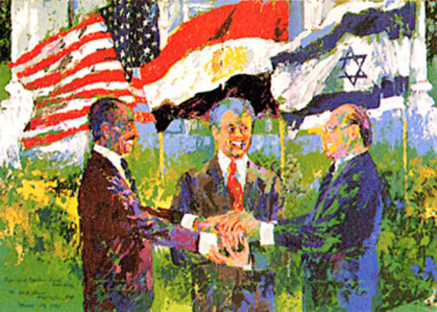 White House Signing of the Egyptian Israeli Peace Treaty 1978 HS Carter Limited Edition Print by LeRoy Neiman