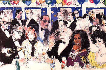 Celebrity Night At Spago 1993 Limited Edition Print - LeRoy Neiman
