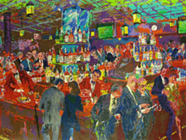 Harry's Wall Street Bar 1985 - NYC - New York Limited Edition Print by LeRoy Neiman