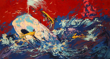 Red Sky From Moby Dick 1977 Limited Edition Print - LeRoy Neiman Red Sky From Moby Dick 1977 Limited Edition Print - LeRoy Neiman