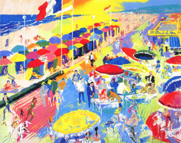 La Plage Au Deauville, France 1996 Limited Edition Print - LeRoy Neiman La Plage Au Deauville, France 1996 Limited Edition Print - LeRoy Neiman