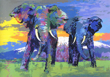 Kilamanjaro Bulls Limited Edition Print - LeRoy Neiman Kilamanjaro Bulls Limited Edition Print - LeRoy Neiman