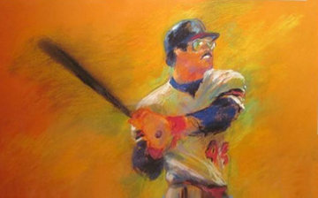 Reggie Jackson Pastel 1983 28x34 HS By Reggie Works on Paper (not prints) - LeRoy Neiman Reggie Jackson Pastel 1983 28x34 HS By Reggie Works on Paper (not prints) - LeRoy Neiman