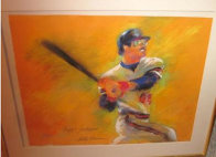 Reggie Jackson Pastel 1983 28x34 HS By Reggie Works on Paper (not prints) by LeRoy Neiman - 2 Reggie Jackson Pastel 1983 28x34 HS By Reggie Works on Paper (not prints) by LeRoy Neiman - 2