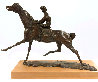 Pulling Up - Horse and Jockey Bronze Sculpture 1977 24 in Sculpture by LeRoy Neiman - 0