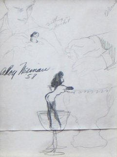 Femlin in My Pocket Drawing 1958 Drawing - LeRoy Neiman