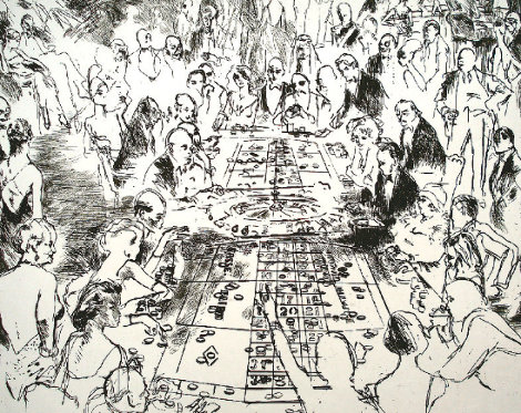 Eaux Fortes: Game of Life (black and White) 1980 Limited Edition Print - LeRoy Neiman