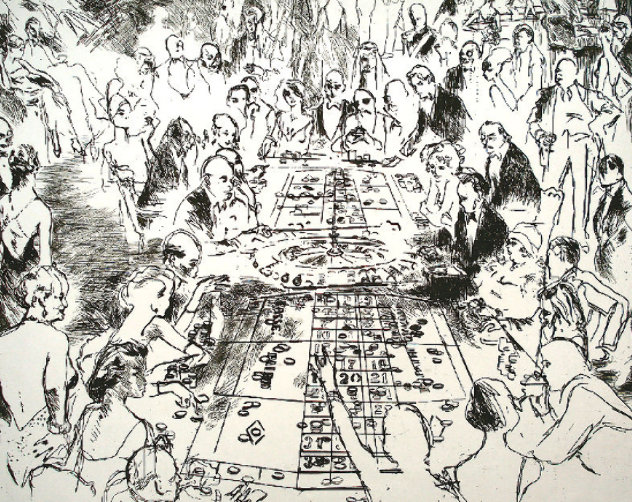 Eaux Fortes: Game of Life (black and White) 1980 Limited Edition Print by LeRoy Neiman