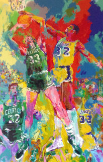 Magic Johnson, Celtics and Lakers (Larry Bird) Limited Edition Print - LeRoy Neiman Magic Johnson, Celtics and Lakers (Larry Bird) Limited Edition Print - LeRoy Neiman