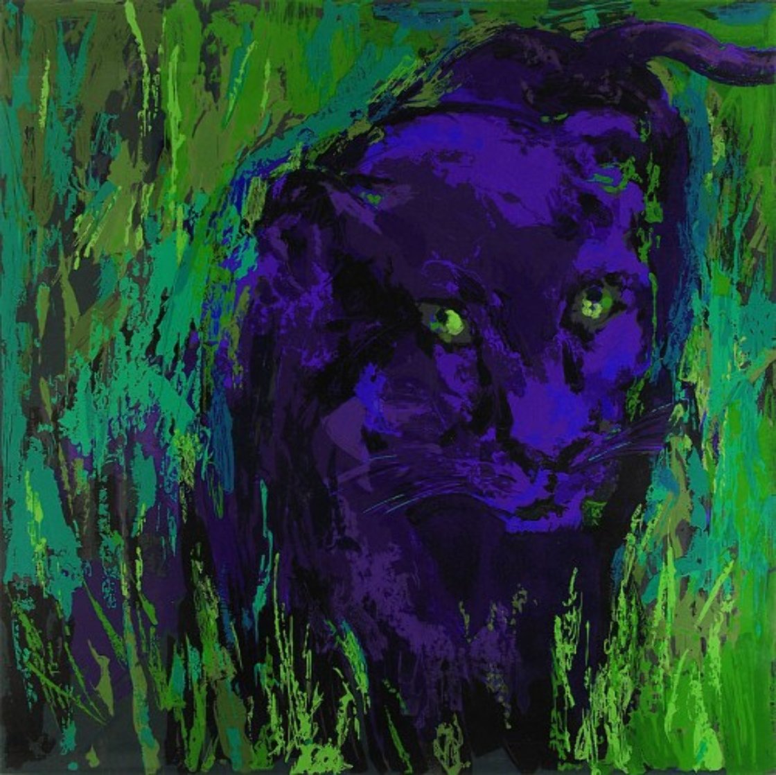 Portrait of the Black Panther AP 2004 - Huge Limited Edition Print by LeRoy Neiman