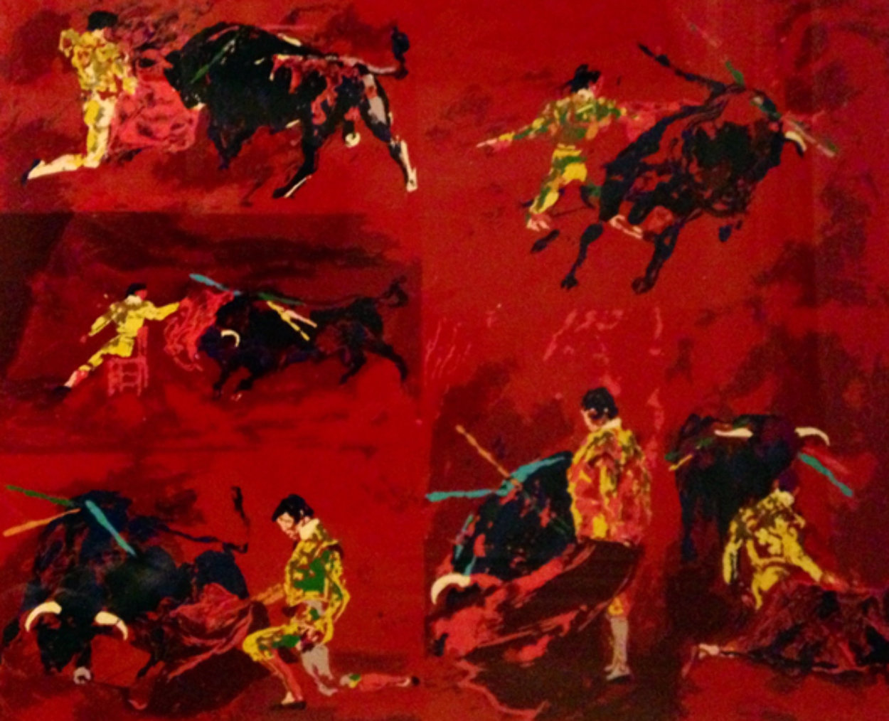 Red Corrida 1974 Limited Edition Print by LeRoy Neiman Red Corrida 1974 Limited Edition Print by LeRoy Neiman