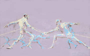 Fencing At Munich Olympics AP 1972 Limited Edition Print - LeRoy Neiman Fencing At Munich Olympics AP 1972 Limited Edition Print - LeRoy Neiman