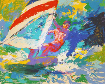 Wind Surfer 1973 Limited Edition Print - LeRoy Neiman Wind Surfer 1973 Limited Edition Print - LeRoy Neiman