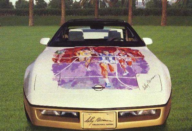 Corvette Hood Original Painting On 1984 Hood By Leroy Neiman