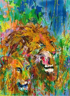 Lions 1997 Limited Edition Print - LeRoy Neiman Lions 1997 Limited Edition Print - LeRoy Neiman