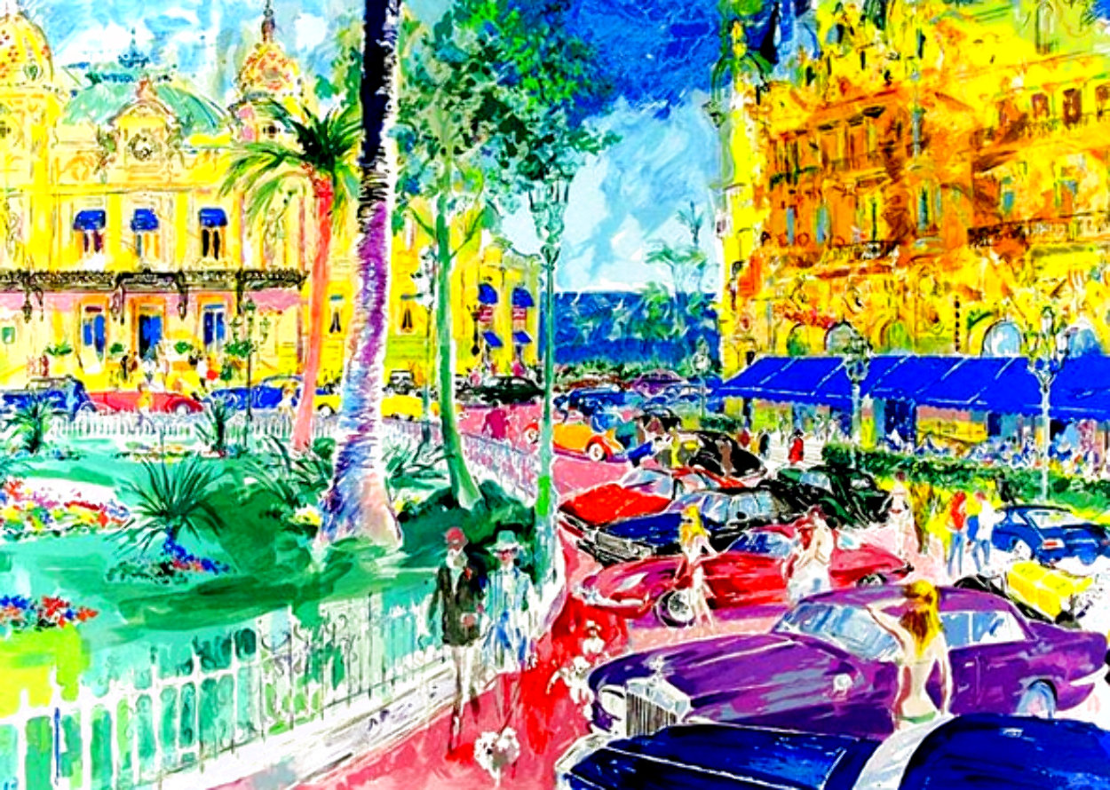 Place du Casino Monte Carlo 1982 Limited Edition Print by LeRoy Neiman