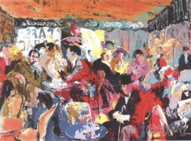 Cafe Rive Gauche 1991 Limited Edition Print by LeRoy Neiman Cafe Rive Gauche 1991 Limited Edition Print by LeRoy Neiman