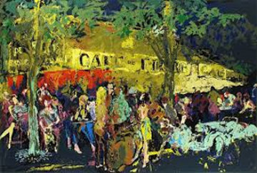 Cafe de Flore II 1980 Limited Edition Print - LeRoy Neiman Cafe de Flore II 1980 Limited Edition Print - LeRoy Neiman