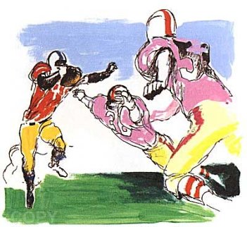 Scampering Back 1995 Limited Edition Print - LeRoy Neiman Scampering Back 1995 Limited Edition Print - LeRoy Neiman