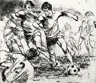 Eaux Fortes etching suite: Soccer Players 1980 Limited Edition Print by LeRoy Neiman - 0 Eaux Fortes etching suite: Soccer Players 1980 Limited Edition Print by LeRoy Neiman - 0