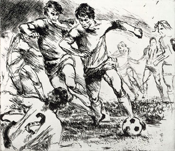 Eaux Fortes etching suite: Soccer Players 1980 Limited Edition Print - LeRoy Neiman