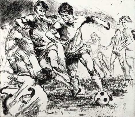 🔥Eaux Fortes etching suite: Soccer Players 1980 - World Cup Limited Edition Print - LeRoy Neiman