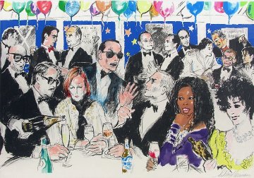 Celebrity Night At Spago 1993 Limited Edition Print - LeRoy Neiman Celebrity Night At Spago 1993 Limited Edition Print - LeRoy Neiman