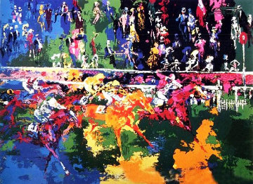 Ascot Finish 1974 Limited Edition Print - LeRoy Neiman Ascot Finish 1974 Limited Edition Print - LeRoy Neiman