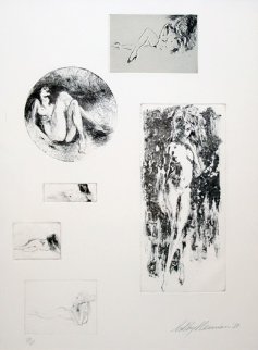 Six Nudes 1980 (Rare) Limited Edition Print - LeRoy Neiman Six Nudes 1980 (Rare) Limited Edition Print - LeRoy Neiman
