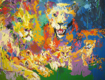 Lion's Pride 1973 Limited Edition Print - LeRoy Neiman Lion's Pride 1973 Limited Edition Print - LeRoy Neiman