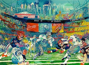 Superbowl XXVIII, Georgia Dome 1994 Limited Edition Print - LeRoy Neiman Superbowl XXVIII, Georgia Dome 1994 Limited Edition Print - LeRoy Neiman