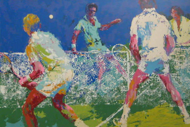 Men's Doubles 1974 Limited Edition Print by LeRoy Neiman Men's Doubles 1974 Limited Edition Print by LeRoy Neiman