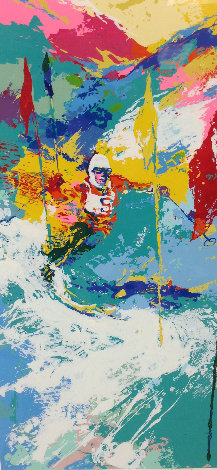 Downhill Skier 1973 - Skiing Limited Edition Print - LeRoy Neiman