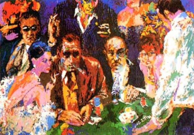 Vegas Blackjack 1976 Limited Edition Print by LeRoy Neiman Vegas Blackjack 1976 Limited Edition Print by LeRoy Neiman