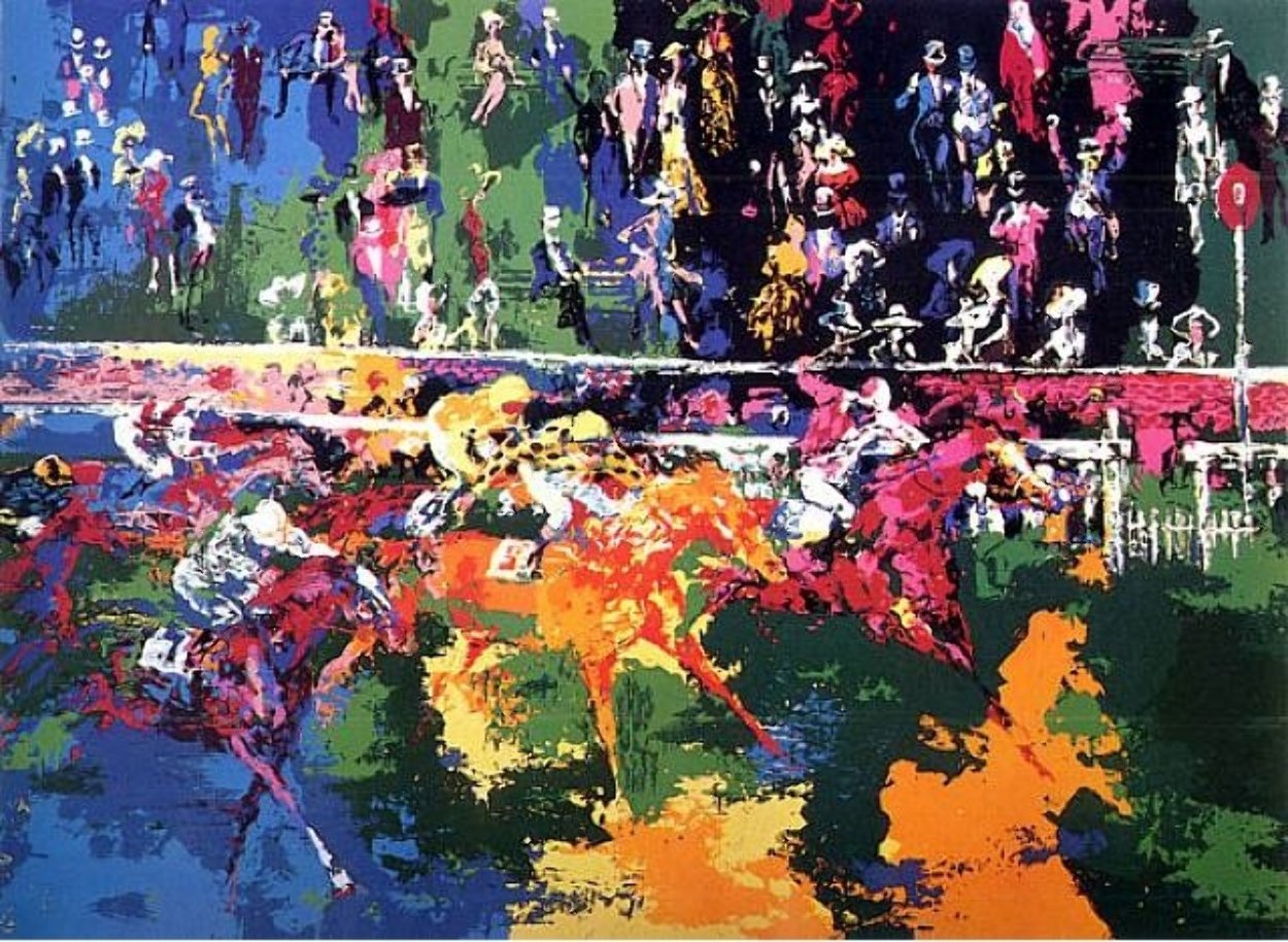 Ascot Finish 1974 Limited Edition Print by LeRoy Neiman Ascot Finish 1974 Limited Edition Print by LeRoy Neiman
