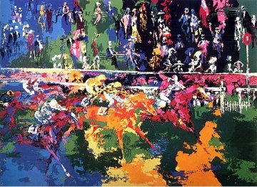Ascot Finish 1974 Limited Edition Print - LeRoy Neiman Ascot Finish 1974 Limited Edition Print - LeRoy Neiman
