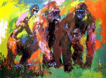 Gorilla Family 1980 Limited Edition Print - LeRoy Neiman