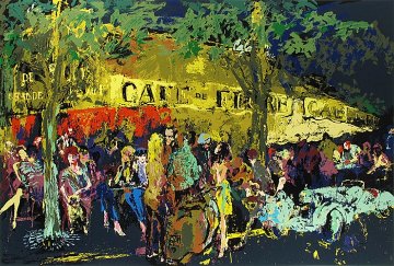 Cafe De Flore, La Nuit 1982 Limited Edition Print - LeRoy Neiman Cafe De Flore, La Nuit 1982 Limited Edition Print - LeRoy Neiman