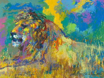 Resting Lion 2008 Limited Edition Print - LeRoy Neiman Resting Lion 2008 Limited Edition Print - LeRoy Neiman