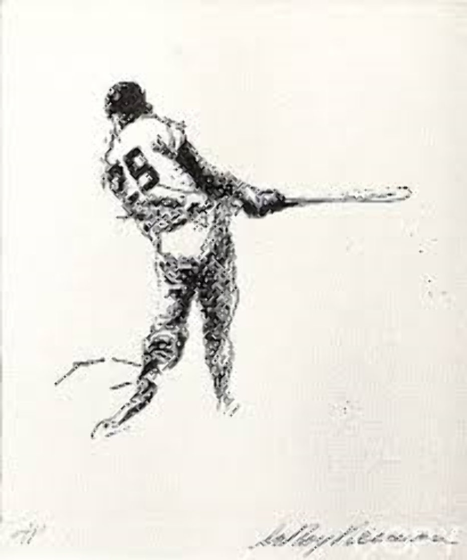 Hit AP 1972 from the Baseball Suite by LeRoy Neiman