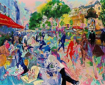 Cafe Fouquets 1993 Limited Edition Print - LeRoy Neiman Cafe Fouquets 1993 Limited Edition Print - LeRoy Neiman