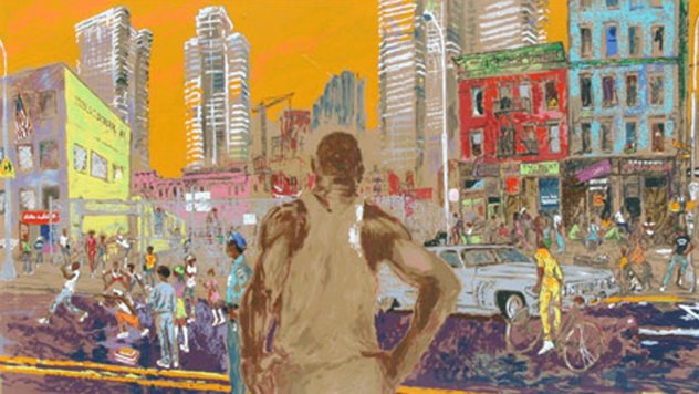 Harlem Streets 1982 - New York - NYC Limited Edition Print by LeRoy Neiman
